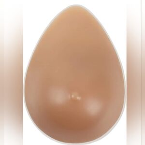 Teardrop Shape Concave Silicone Breast Form Color Suntan Size A